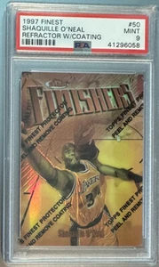 Shaquille O’Neal 1997 Finest Refractor W/ Coating PSA 9 Mint Graded Card Shaq 50 - Picture 1 of 2