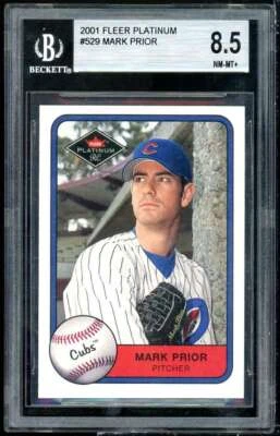 Mark Prior Rookie Card 2001 Fleer Platinum #529 BGS 8.5 (8.5 8.5 9 8.5) - Image 1 of 2