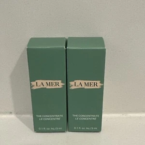 2x La Mer The Concentrate serum 0.1oz/3ml Anti-aging Travel NEW IN BOX - Picture 1 of 1