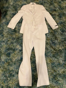 SALE! || Boy's Hart Schaffner Max FULL WHITE TUXEDO Suit - See Measurement Pics - Picture 1 of 11