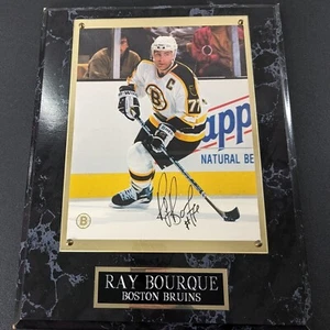 Boston Bruins Ray Borque Signed Photo Plaque COA - Picture 1 of 7