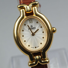 Vintage Exc+5 New Battery FENDI Orologo 640L Women's Quartz Watch 5 Colors Gold