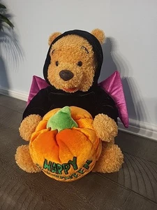 Winnie the Pooh Happy Halloween Vampire Bat Plush Stuffed Animal Toy 10” EUC - Picture 1 of 7