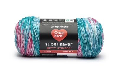 Red Heart Bitty Stripes I HAVE AN OVERLOAD so Letting Some Go 10oz 515yds 100% AC Foto 1 de 4