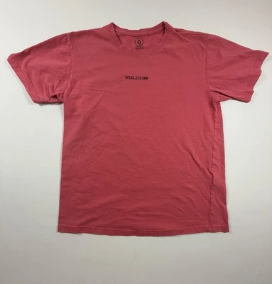 Volcom TShirt Mens S Red Short Sleeve Chest Logo 100% Cotton True To This Small - Image 1 of 4