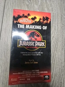 The Making Of Jurassic Park VHS SEALED two small rips!!! look at photo's - Picture 1 of 8