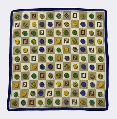 Pañuelo Fendi vintage pañuelo pañuelo pañuelo cuadrado de bolsillo regalo Foto 1 de 3