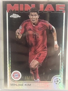 Kim Min-Jae 2024-25 Topps Chrome UEFA /10 Black Refractor #55 Bayern Munich - Picture 1 of 6