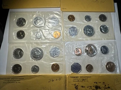US COIN Lot of 4 US Mint 1961 Proof Sets w/ Original Envelopes COBM-4135 - Image 1 of 4