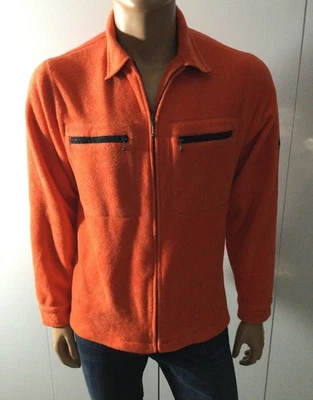 Stussy Polar Fleece Full Zip Orange Jacket Size M - Image 1 of 4