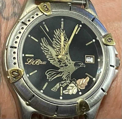 Black Hills Gold Quartz Eagle Watch By LeBeau - Image 1 of 4