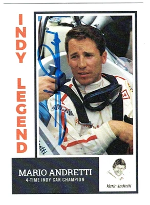 $$ MARIO ANDRETTI SIGNED AUTO CUSTOM CARD NASCAR INDY LEGEND HOF- 2 - Image 1 of 3