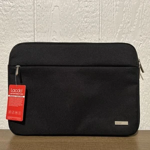 Lacdo 17” Laptop/Tablet Bag Black Zip Closure Padded - Zdjęcie 1 z 4