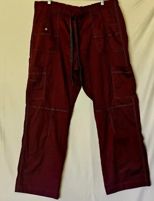 Pantalones Dickies Medical Wear Borgoña Color Vino Unisex Cintura Ajustable Talla XL Foto 1 de 4