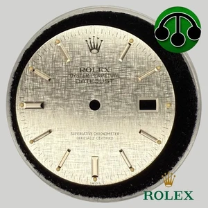 Rolex Oyster Perpetual Datejust esfera de lino plateada original - 28 mm - Imagen 1 de 7