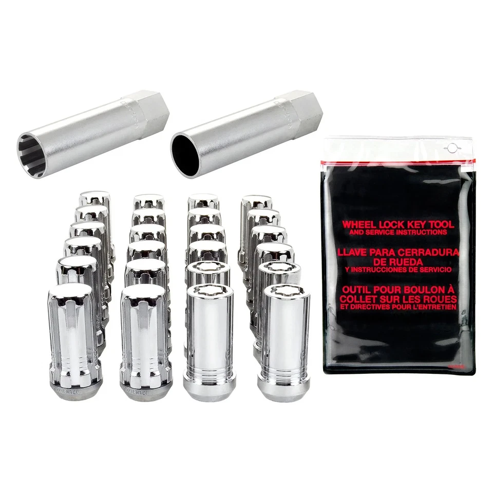For GMC Sierra 2500 HD 01-14 Lug Wheel Installation Kit Chrome Silver Cone Seat Foto 1 de 4