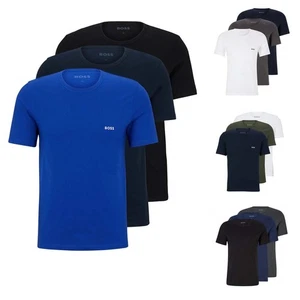 BOSS Herren T-Shirts Rundhals Shirt kurzarm Farbwahl reine Baumwolle 3er Pack - Afbeelding 1 van 48