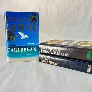 3 LOT James A Michener Books Caribbean The Covenant Space Historical Fiction HC - Picture 1 of 21