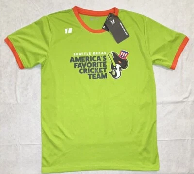 Seattle Orcas America’s Favorite Cricket Team  Jersey Men’s S Green Short Sleeve - Imagem 1 de 4