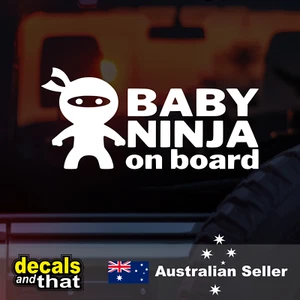 Baby Ninja On Board - Car Decal - Mum - Child - Kid Sticker / Decal - Picture 1 of 1