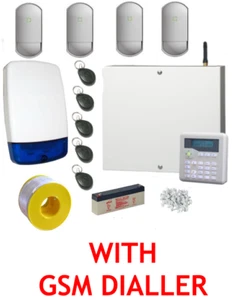 Sistema de alarma antirrobo con cable kit PRO, marcador GSM. PET PIRs, Teclado LCD PROXIMIDAD - Imagen 1 de 1