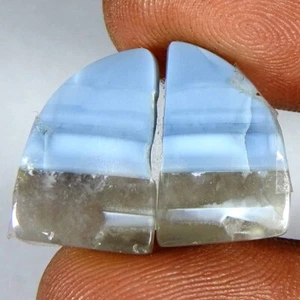 11.75CtsNatural Blue Australian Opal Fancy Pair Cabochon(16x10x2)Gemstone - Picture 1 of 3
