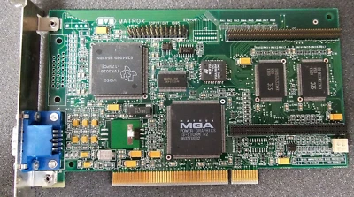VINTAGE MATROX 576-04 REV.A PCI 2 MB VGA VIDEO CARD CANADA MGA TVP3026-175PCE - Image 1 of 4