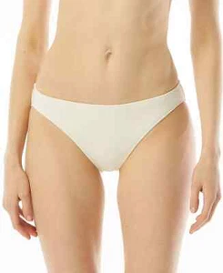 Michael Kors Iconic Solids Classic Bikini Bottoms White Size Large - Foto 1 di 4