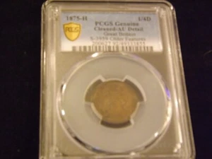 1875-H 1/4 D GREAT BRITAIN PCGS AU - Picture 1 of 2