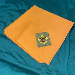 Orange Boy Scout Neckerchief Scarf Patch BSA Uniform - Picture 1 of 2