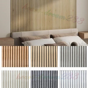 Modern Wooden Slat Panelling Wallpaper 3D Wood Panel Faux.Effect.Stripes Feature - Picture 1 of 151