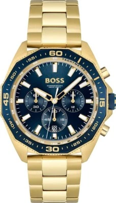HUGO BOSS MENS ENERGY CHRONO WATCH HB1513973 GOLD - WARRANTY - RRP 449.00 - image 1 of 2