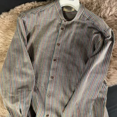 Camisa Missoni Hombres M MISSONI UOMO Multicolor Rayas Mangas Largas Usada Foto 1 de 4