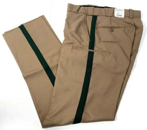 NEU HERREN FLYING CROSS 47780 8-POCKET HOSE TAUPE BRAUN MIT GRÜNEN STREIFEN 31 NOHEM - Bild 1 von 2