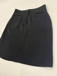 WOMEN'S HARVE' BENARD Black LINED SKIRT SIZE 8 Pre Owned Skirt - Picture 1 of 14