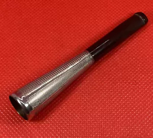 Antique 835 Sterling Silver Cigar Holder Engine Turned Design Size 3.40” - Picture 1 of 10