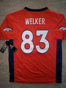 ($55) Denver Broncos WES WELKER nfl Football Jersey YOUTH KIDS BOYS (L-LG-LARGE) - Picture 1 of 3