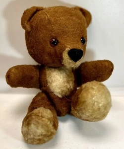 Oso de peluche mohair vintage - ojos de plástico - articulados - relleno crujiente - sin etiquetas - Imagen 1 de 16