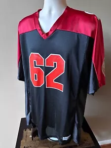Barcardi #62 Drink Responsibly Football Activewear Jersey (L) Black & Red - Picture 1 of 8