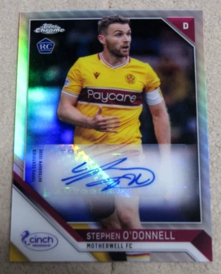 2021-22 Topps Chrome Stephen O'Donnell Auto Scottish Cinch Premiership Autograph - Image 1 of 2