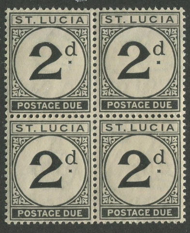 ST. LUCIA #J4 MINT BLOCK OF 4 Cover
