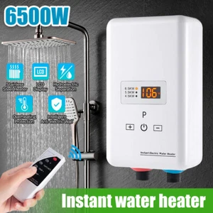 6500W Electric Instant Hot Water System Under Sink Shower Water Heater Tankless - Picture 1 of 34