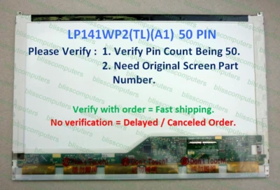 DELL Latitude E6400 LP141WP2(TL)(A1) LAPTOP LED LCD Screen LP141WP2(TL)(A1) - Image 1 of 4