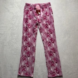 HOTEL SPA Breast Cancer Awareness PINK Print Pajama Pants Cozy Women’s Small NEW - Imagen 1 de 6
