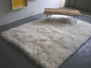 SUPER THICK 7x10 FLOKATI RUG | PLUSH 3.5” PILE | EXCELLENT QUALITY | WOOL RUGS - Picture 1 of 6