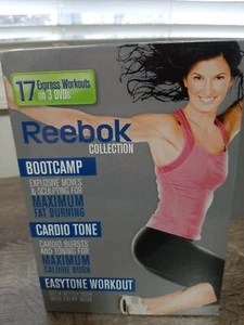 REEBOK COLLECTION (17 WORKOUTS ON 3 DVDS) BRAND NEW! FAST SHIPPING! - Foto 1 di 7