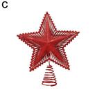 Gold Pentagram Glittering Star Hanging Pendant For Christmas Decorations W6A3