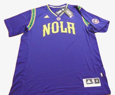 ADIDAS NBA REVOLUTION 30 NEW ORLEANS PELICANS SLEEVED SWINGMAN JERSEY SIZE XL Cover