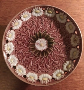 Majolica Tortenplatte/ Servierplatte - um 1910 Jugendstil - Bild 1 von 10
