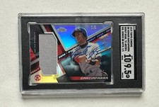 2019 Topps Chrome Patch Auto #DGNG Nomar Garciaparra 1/1 SGC 10/9.5 #S3103